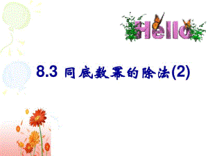 七年级数学下册《8.3.2同底数幂的除法》课件(共18张).pdf