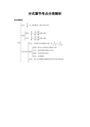 八年级数学上册分式章节考点分类解析.pdf