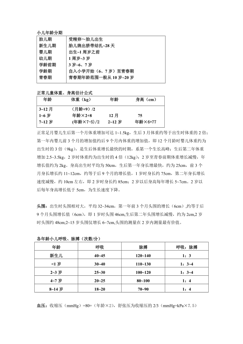 儿科临床常用正常值.doc_第1页