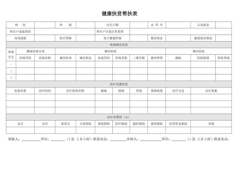 健康扶贫帮扶表.doc_第1页