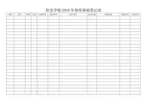 传染病、疫情登记表.doc