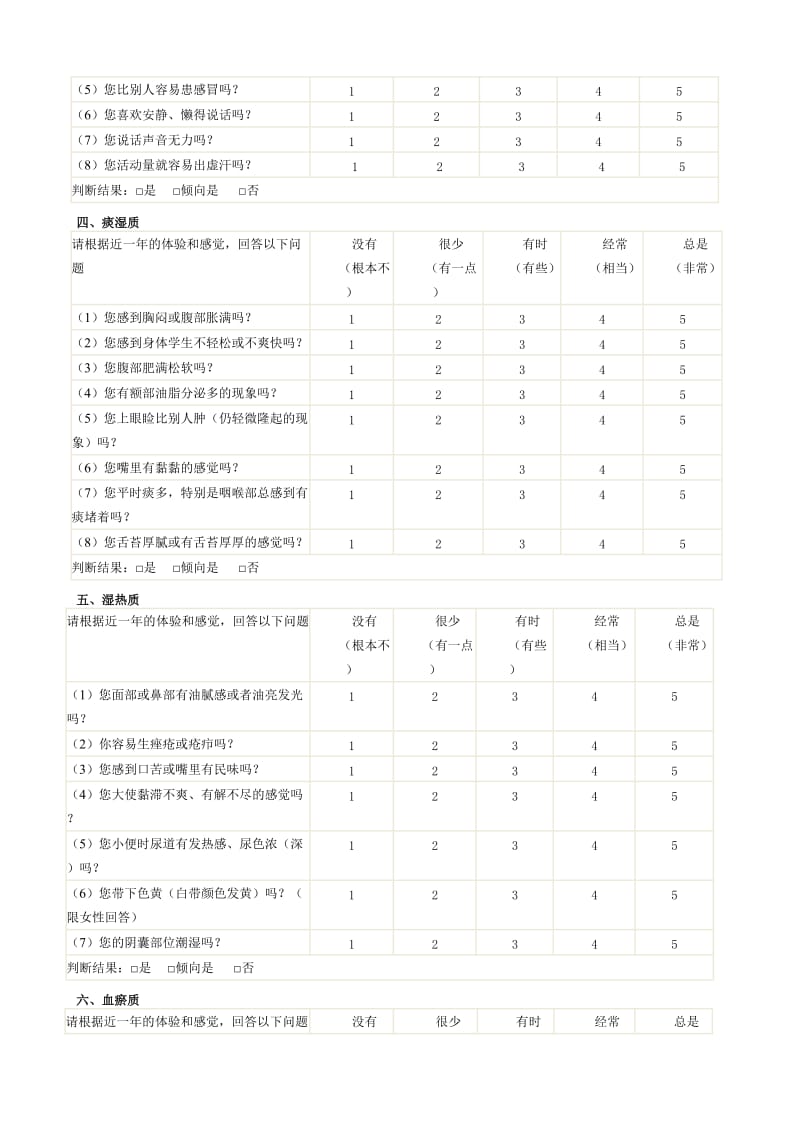 中医体质分类判定自测表.doc_第3页