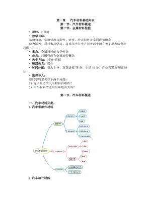 汽车材料教案1(基础知识、钢铁材料).doc