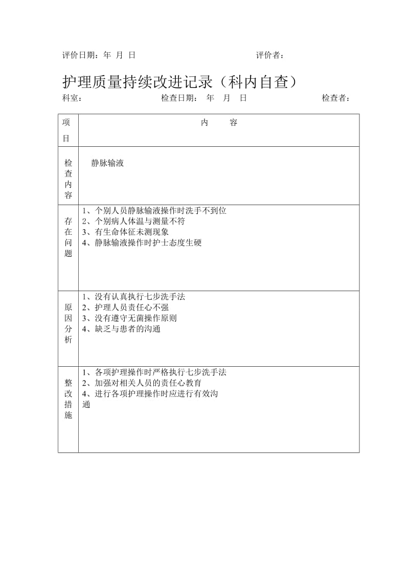 护理质量持续改进记录(护理文书).doc_第3页