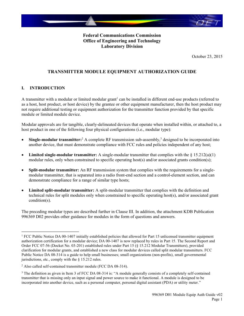 FCC-ID认证独立模块的条件.pdf_第1页