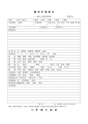 整体护理病历.doc