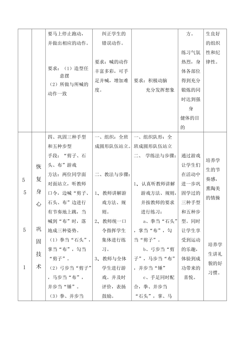 小学体育武术课教案.doc_第3页