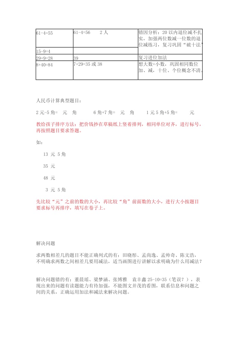 小学一年级数学错题分析.doc_第2页