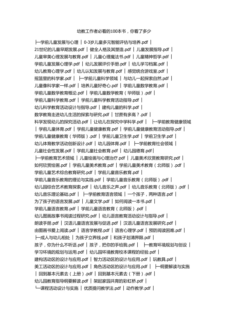 幼教工作者必看的100本书.doc_第1页