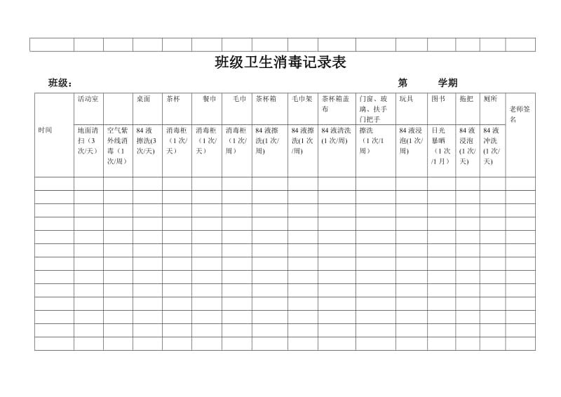 班级卫生消毒记录表.doc_第2页