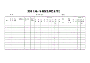 学校传染病防控相关表格.doc