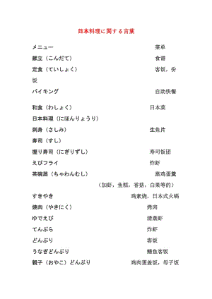 料理相关日语词汇.doc