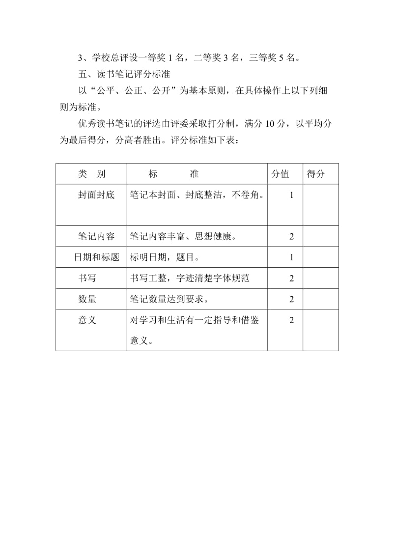 小学读书笔记评比活动方案.doc_第2页