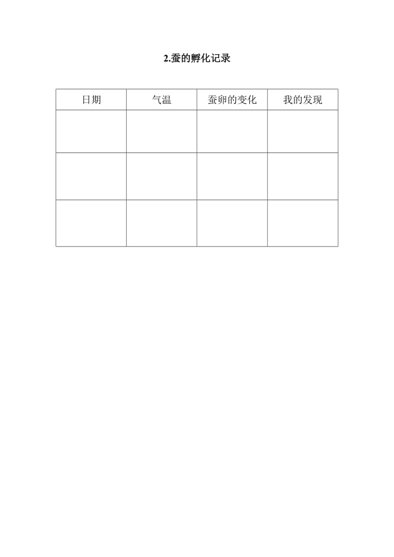 小学科学记录表：蚕卵里孵出的新生命.doc_第2页