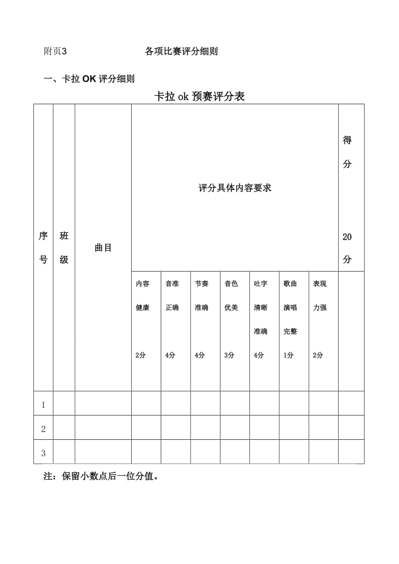 各类比赛评分表格.doc_第1页