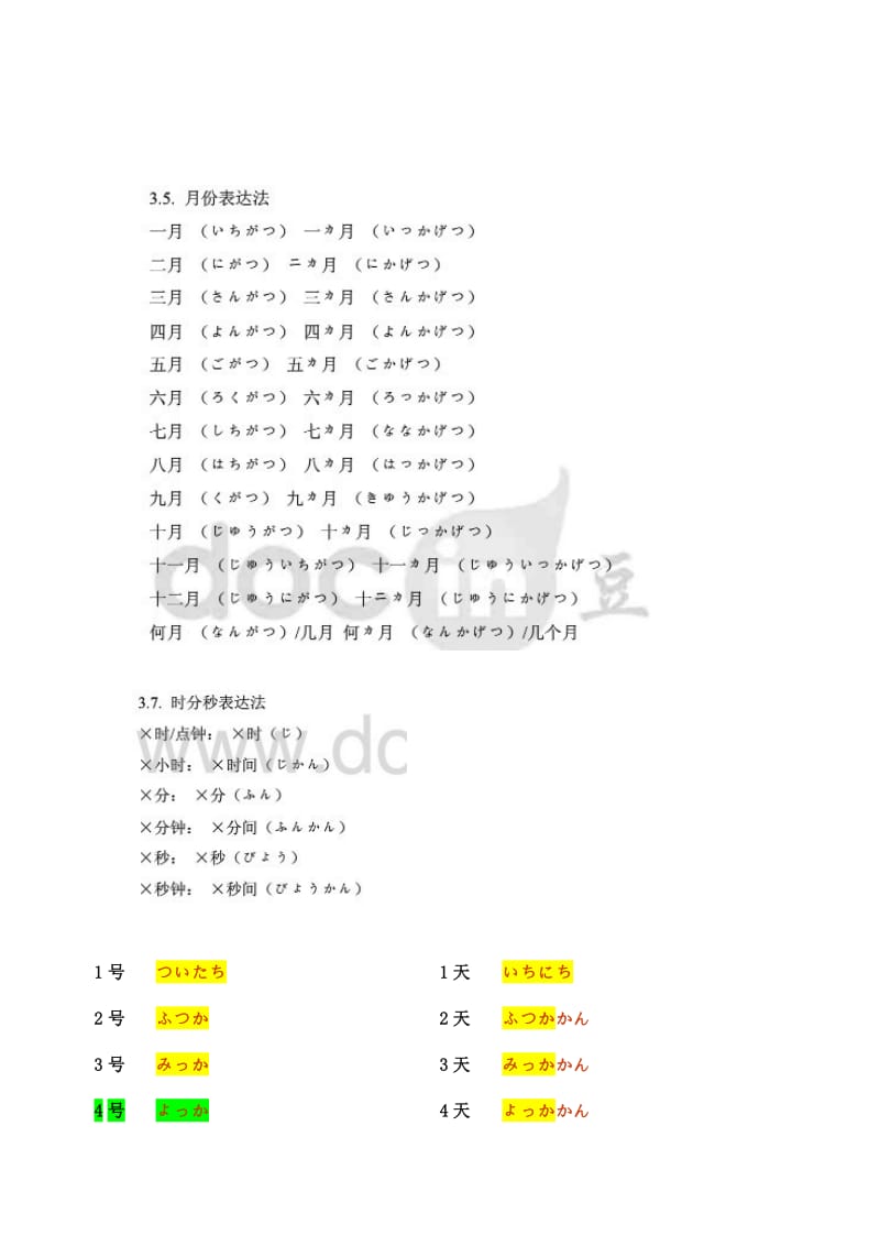 [日语]月份、日期的读法总结.doc_第1页