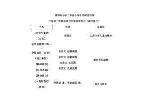 清华附小给二年级小学生的阅读书单.doc