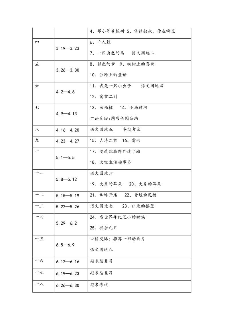 新人教版二年级语文下册教学计划.doc_第3页