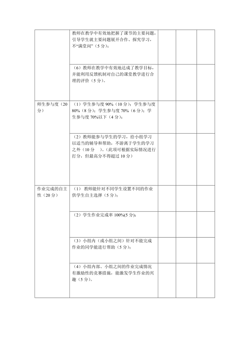 小学生课堂教学评价表.doc_第2页