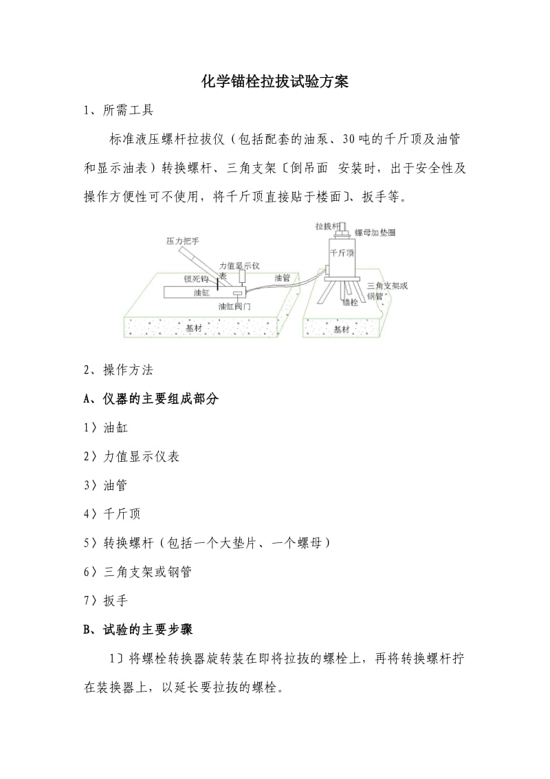 化学螺栓拉拔试验方法.doc_第1页