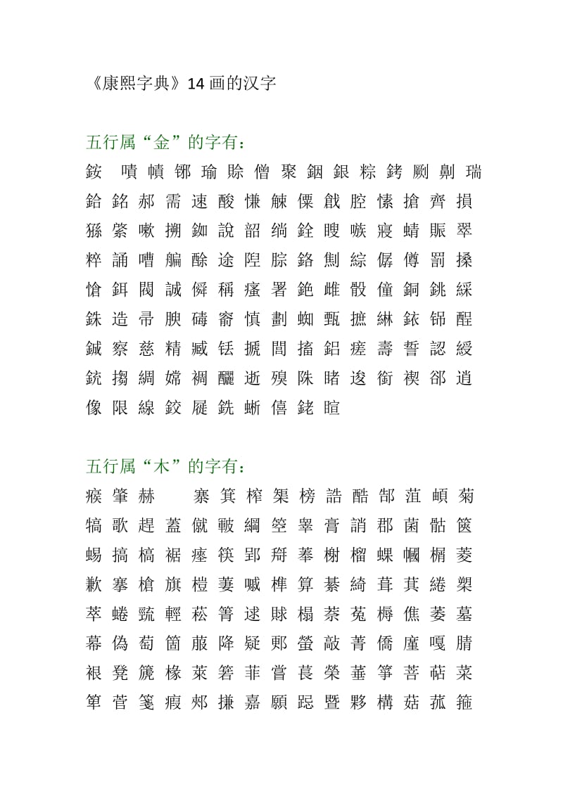 《康熙字典》14画的汉字 起名.doc_第1页