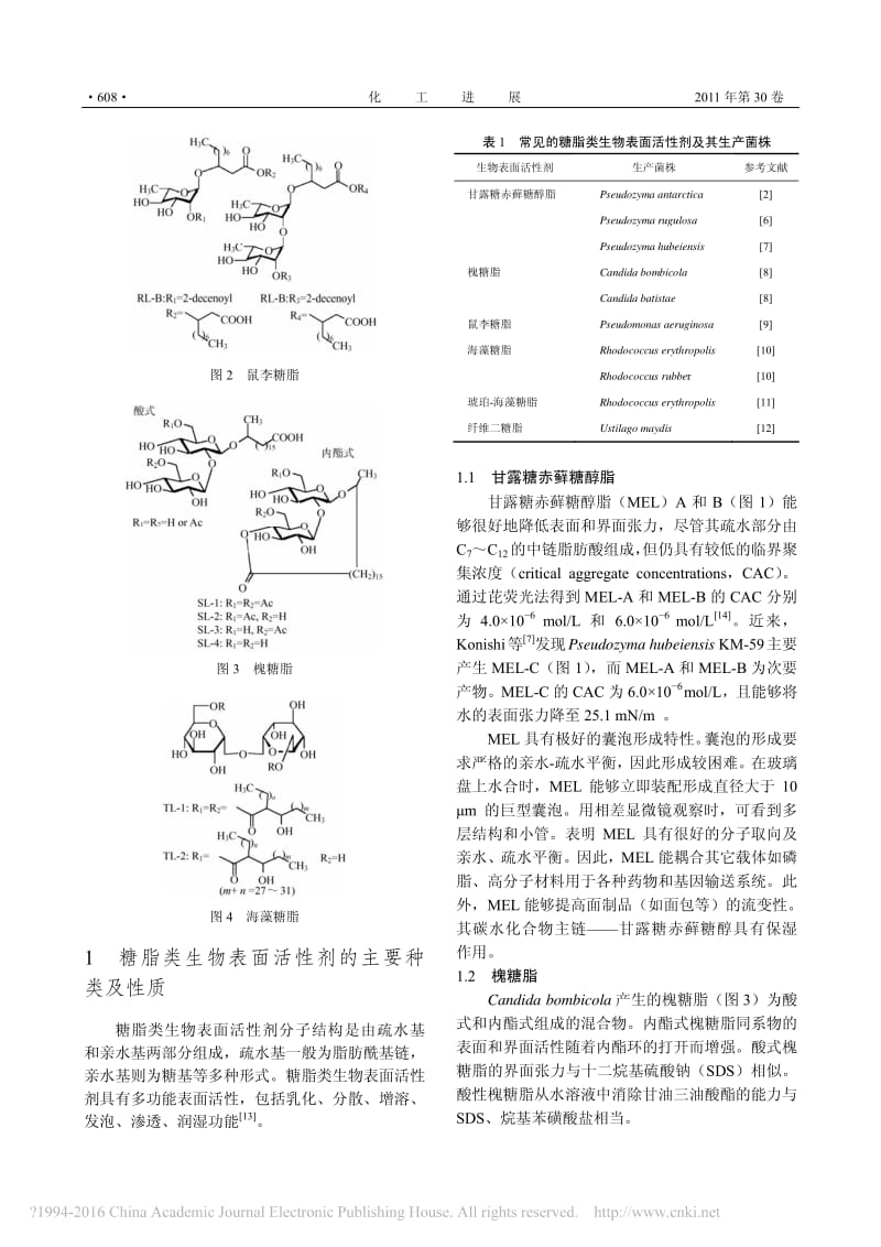 糖脂类生物表面活性剂的性质及其潜在应用进展_何海洋.pdf_第2页