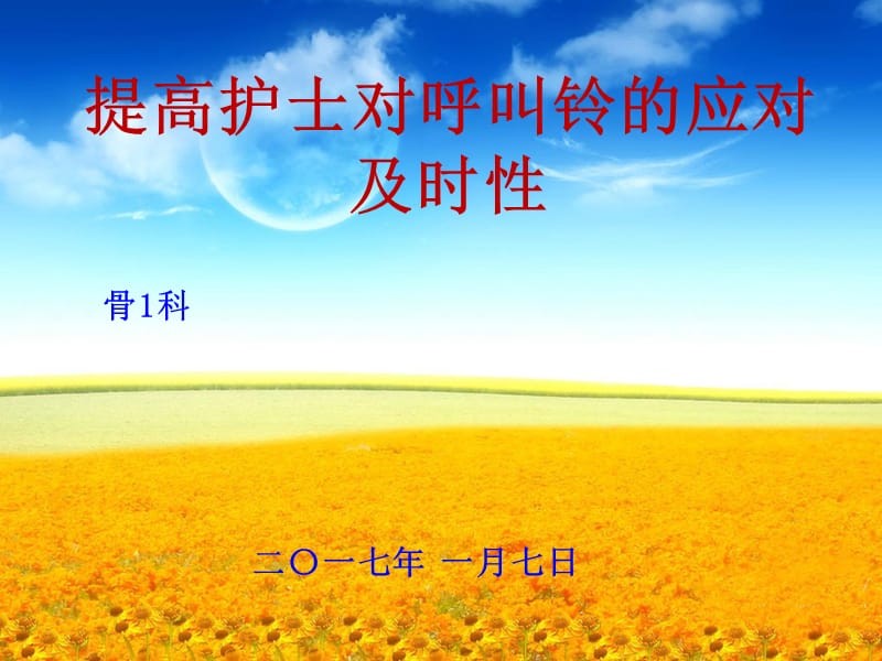 提高护士对呼叫铃的应对及时性.ppt_第1页