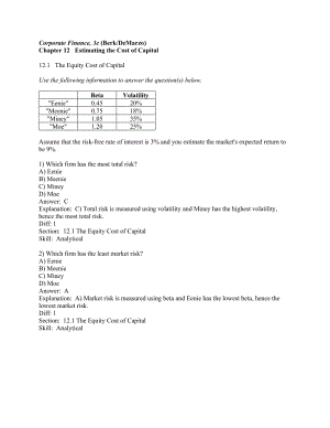 公司理财 课后习题及答案Chapter 12 Estimating the Cost of Capital.doc