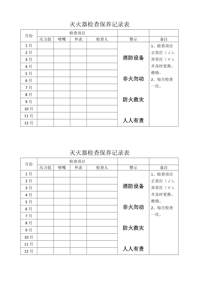 学校灭火器检查记录.doc_第1页