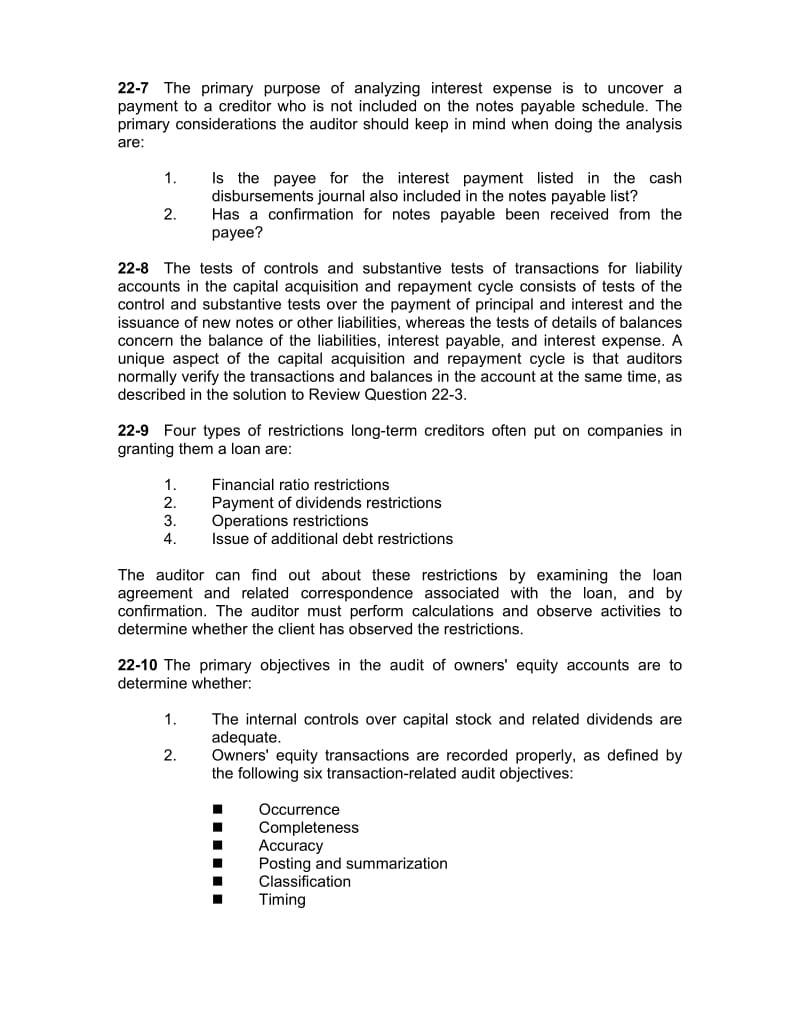 审计学：一种整合方法 阿伦斯 英文版 第12版 课后答案 Chapter 22 Solutions Manual.doc_第3页