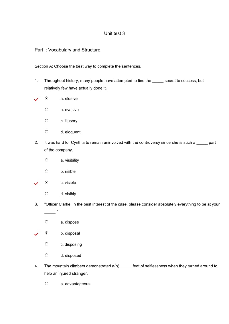 新标准大学英语综合教程4Unit test3答案.doc_第1页