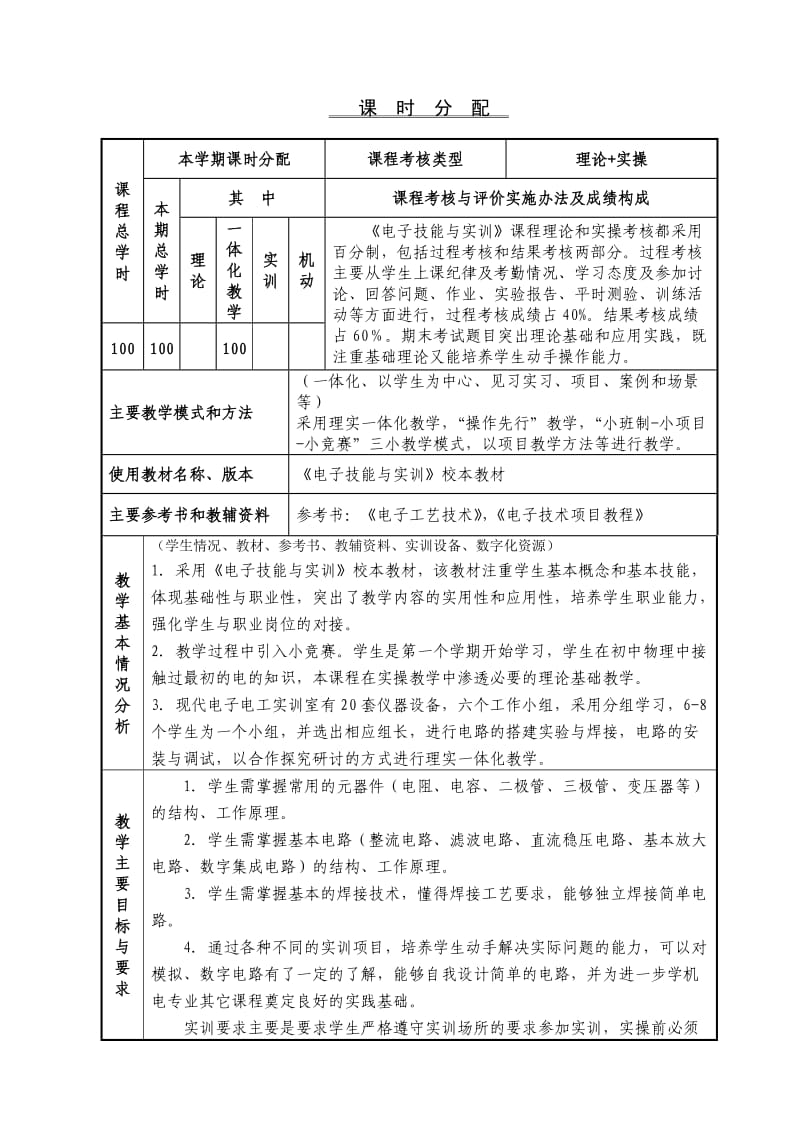 《电子技能与实训》授课计划.doc_第2页