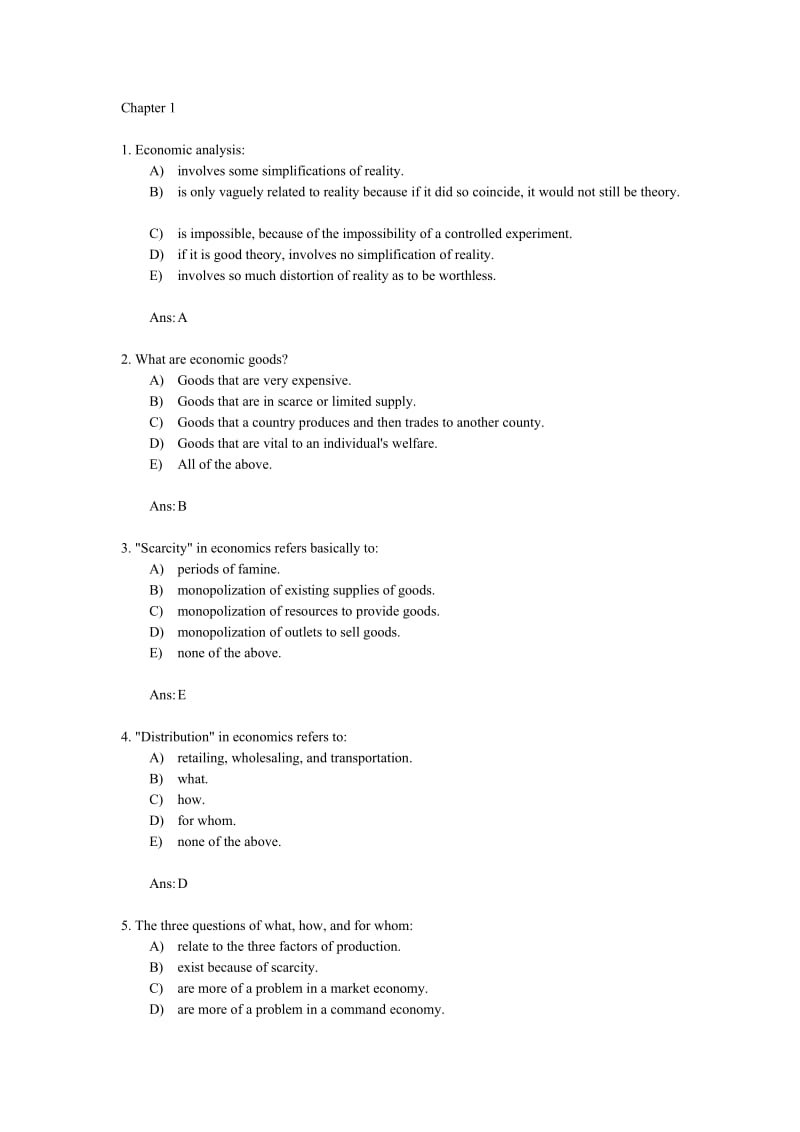 微观经济学Chapter 1-16英文习题.doc_第1页