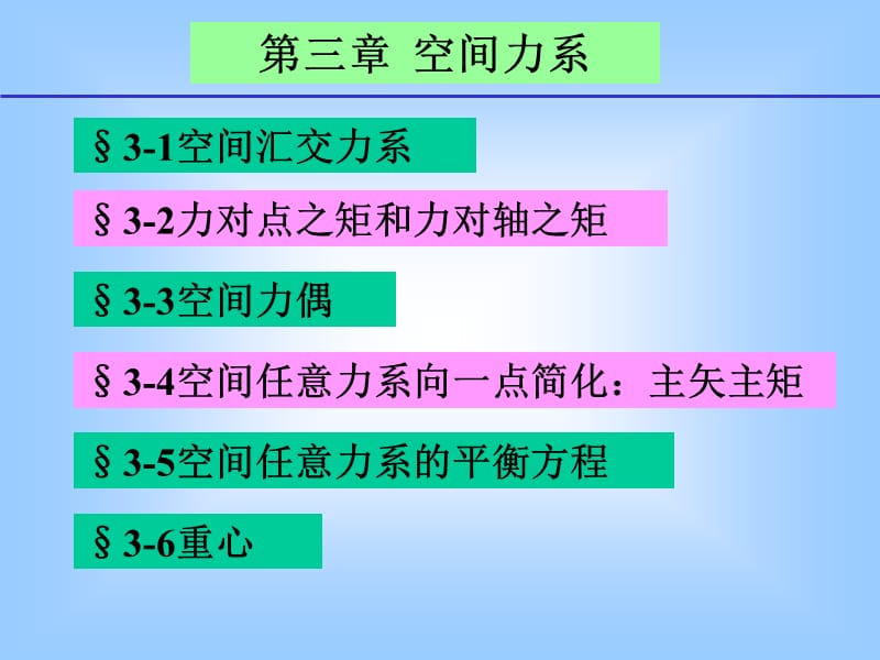 理论物理 第三章——空间力系2010.ppt_第1页