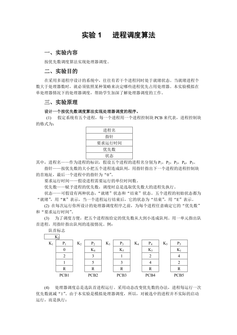 操作系统实验报告(进程调度算法).doc_第2页