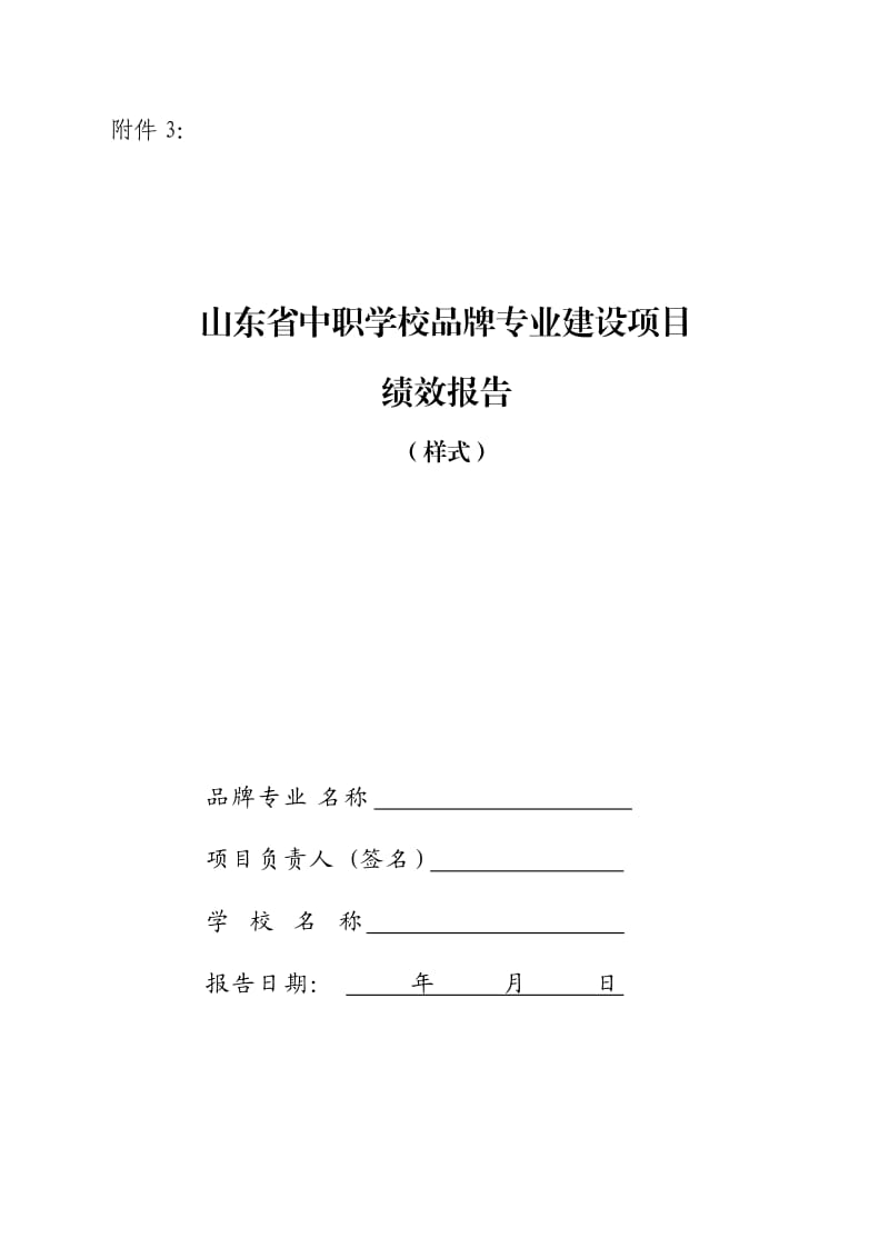 山东省中职学校品牌专业建设项目绩效报告.doc_第1页