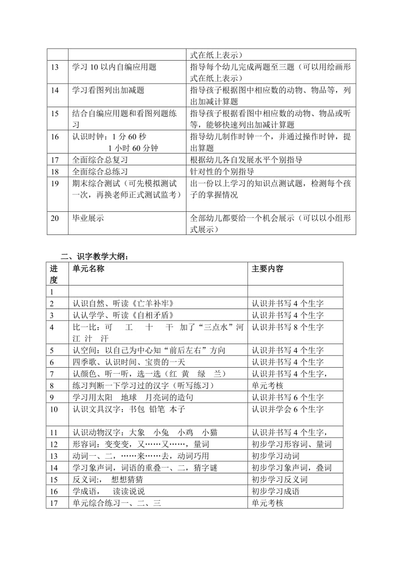 幼儿园大班下学期幼小衔接工作计划.doc_第3页