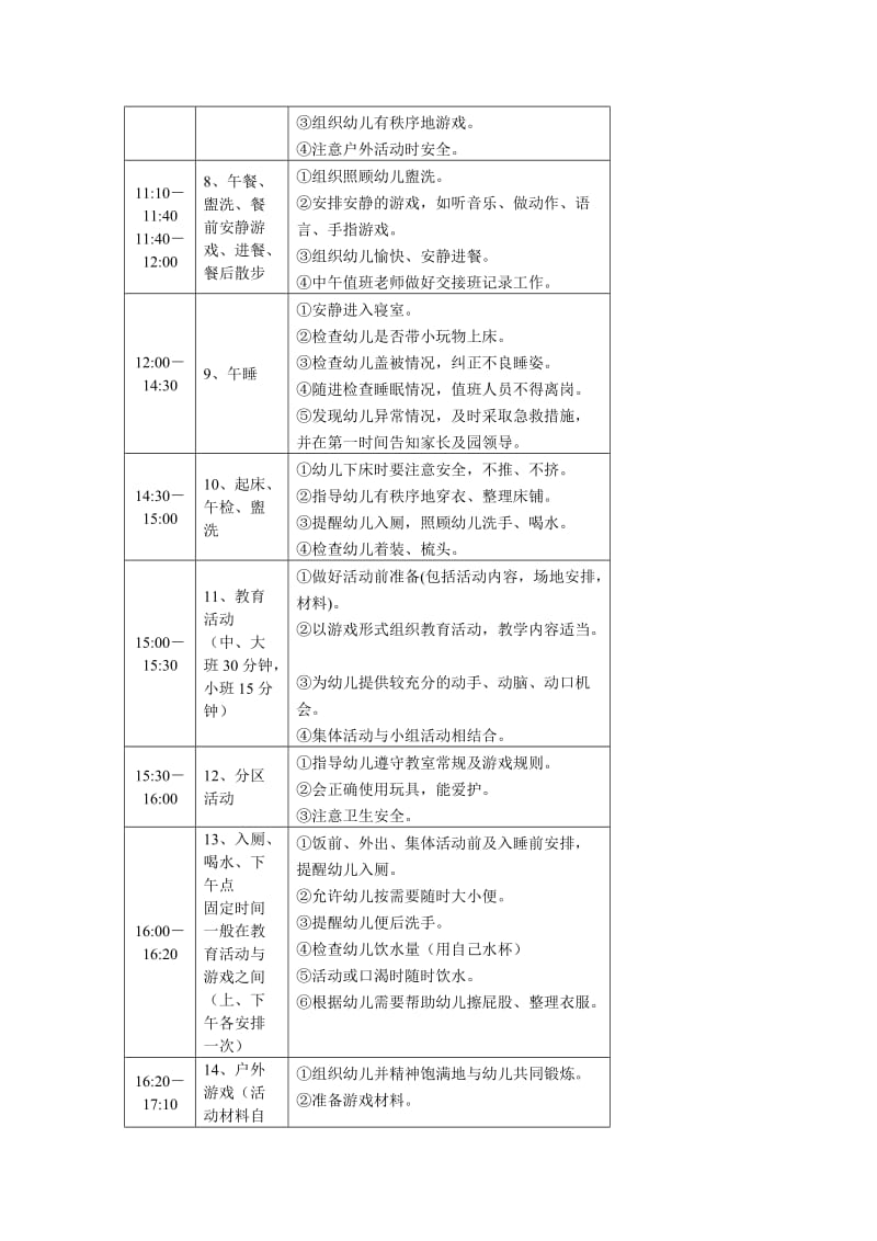 幼儿园幼儿一日生活安排表.doc_第2页