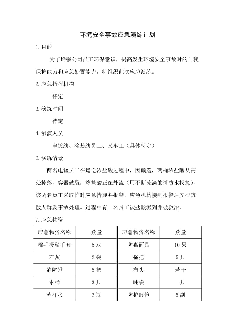 环境安全事故应急演练计划.doc_第1页