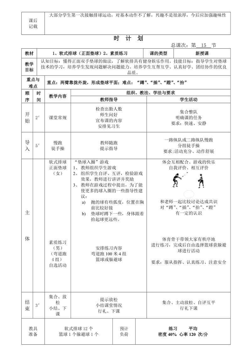 排球单元教学计划.doc_第3页