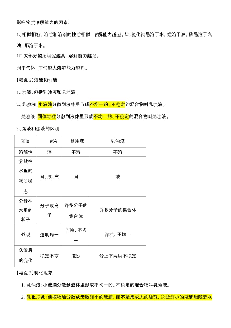 溶液和溶解度知识点总结.doc_第2页