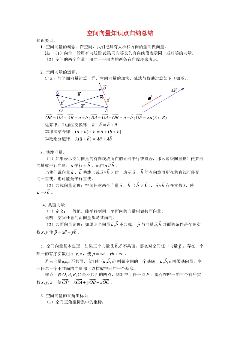 空间向量知识点归纳总结.doc_第1页