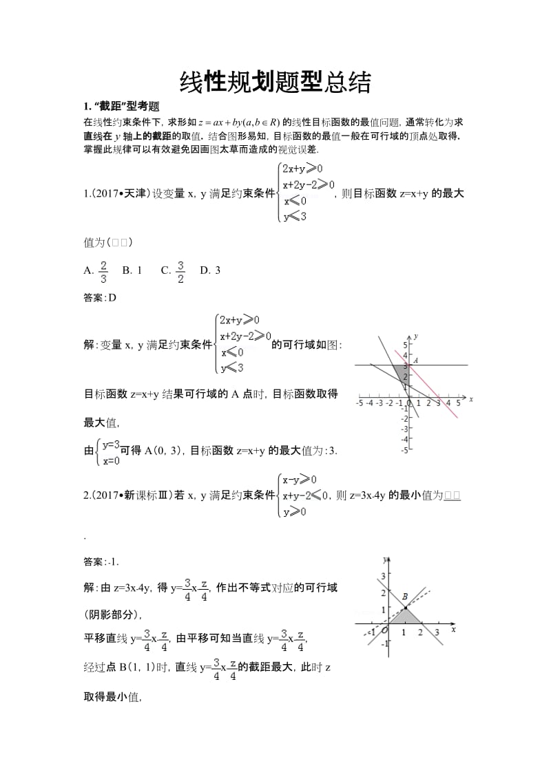 最全线性规划题型总结.doc_第1页