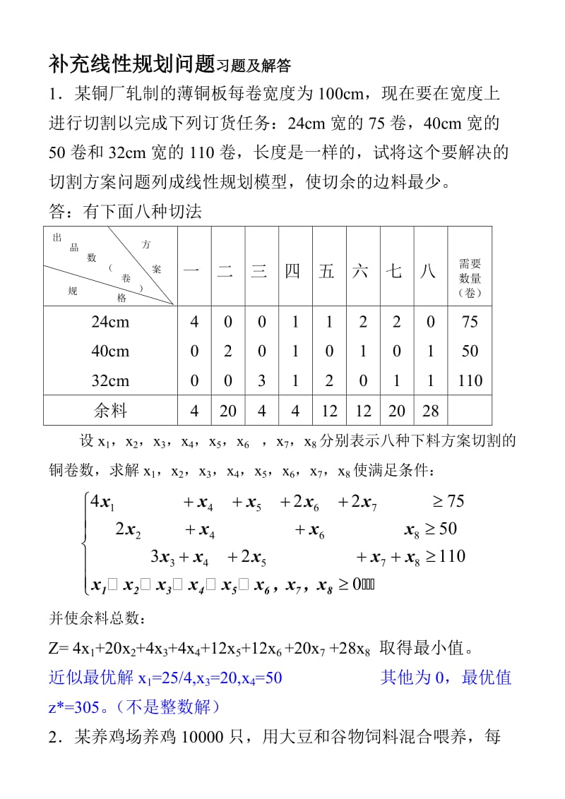 补充线性规划问题练习题解答.doc_第1页