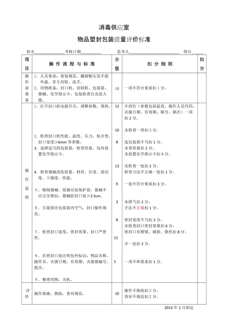 物品塑封包装质量评价标准.doc_第1页