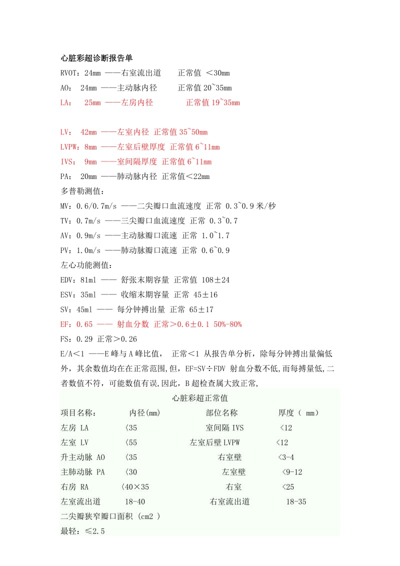 心脏彩超诊断报告单.doc_第1页