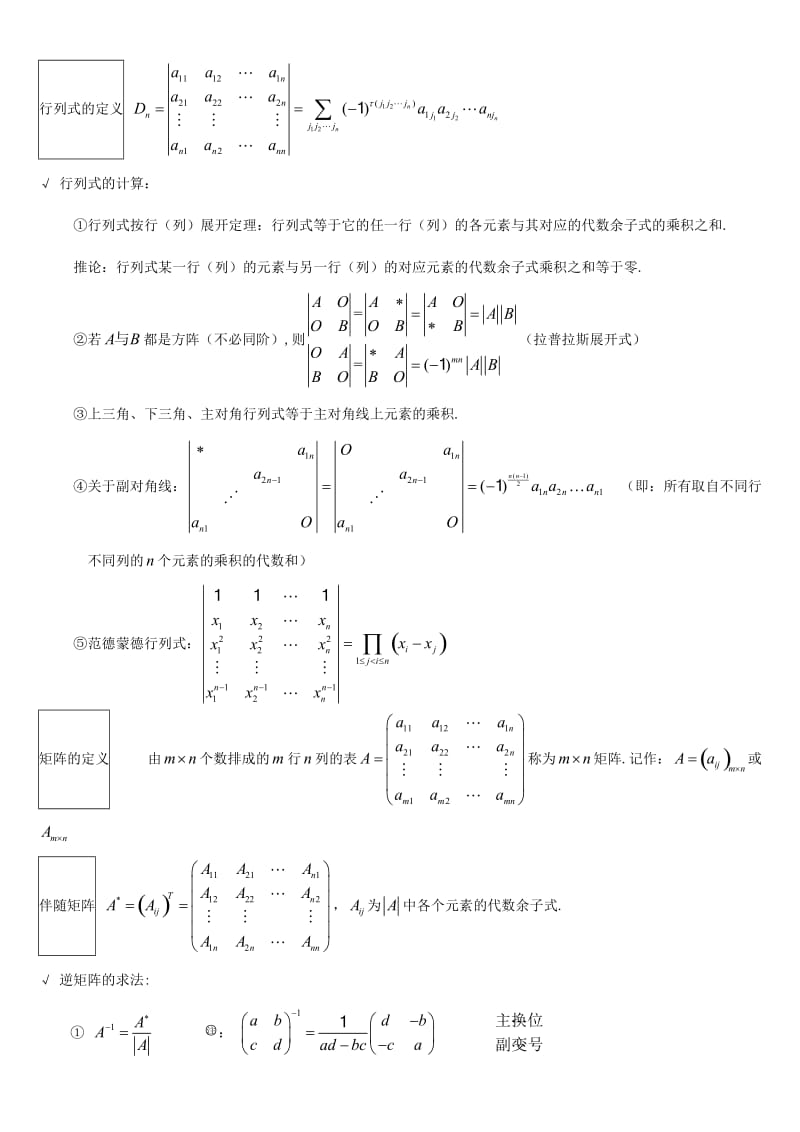 考研线性代数总结.doc_第2页