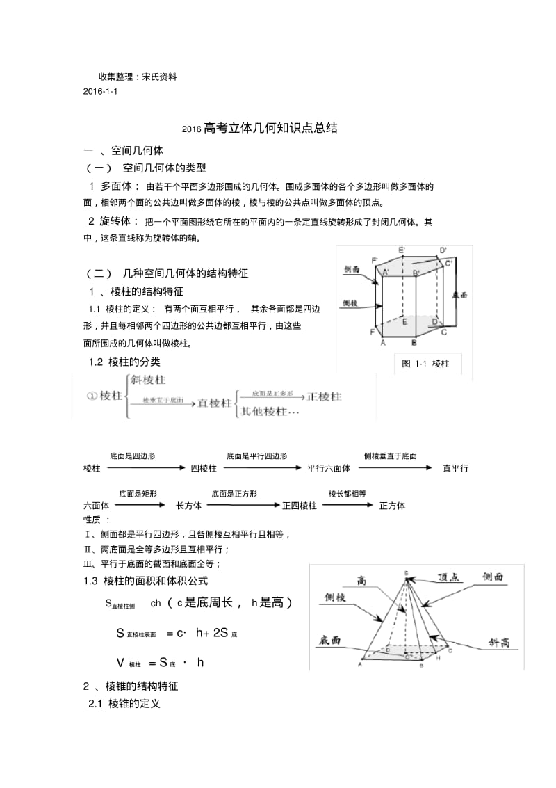 高考立体几何知识点总结(详细).pdf_第1页