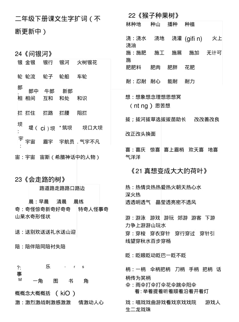 [复习]二年级下册课文生字扩词.docx.pdf_第1页