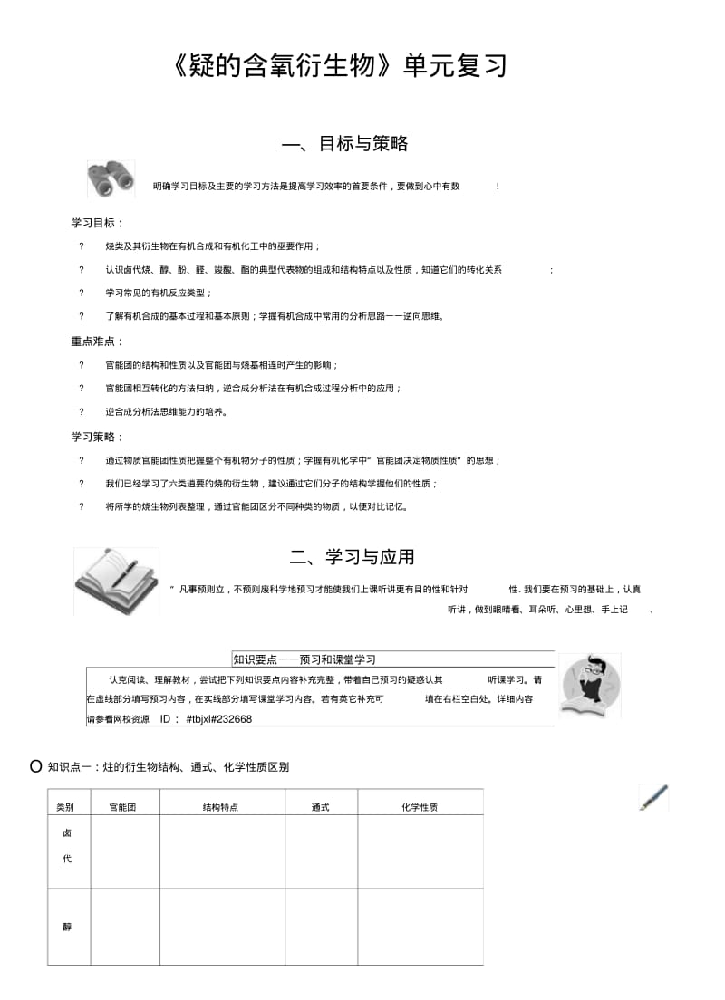 《烃的含氧衍生物》单元复习.docx.pdf_第1页